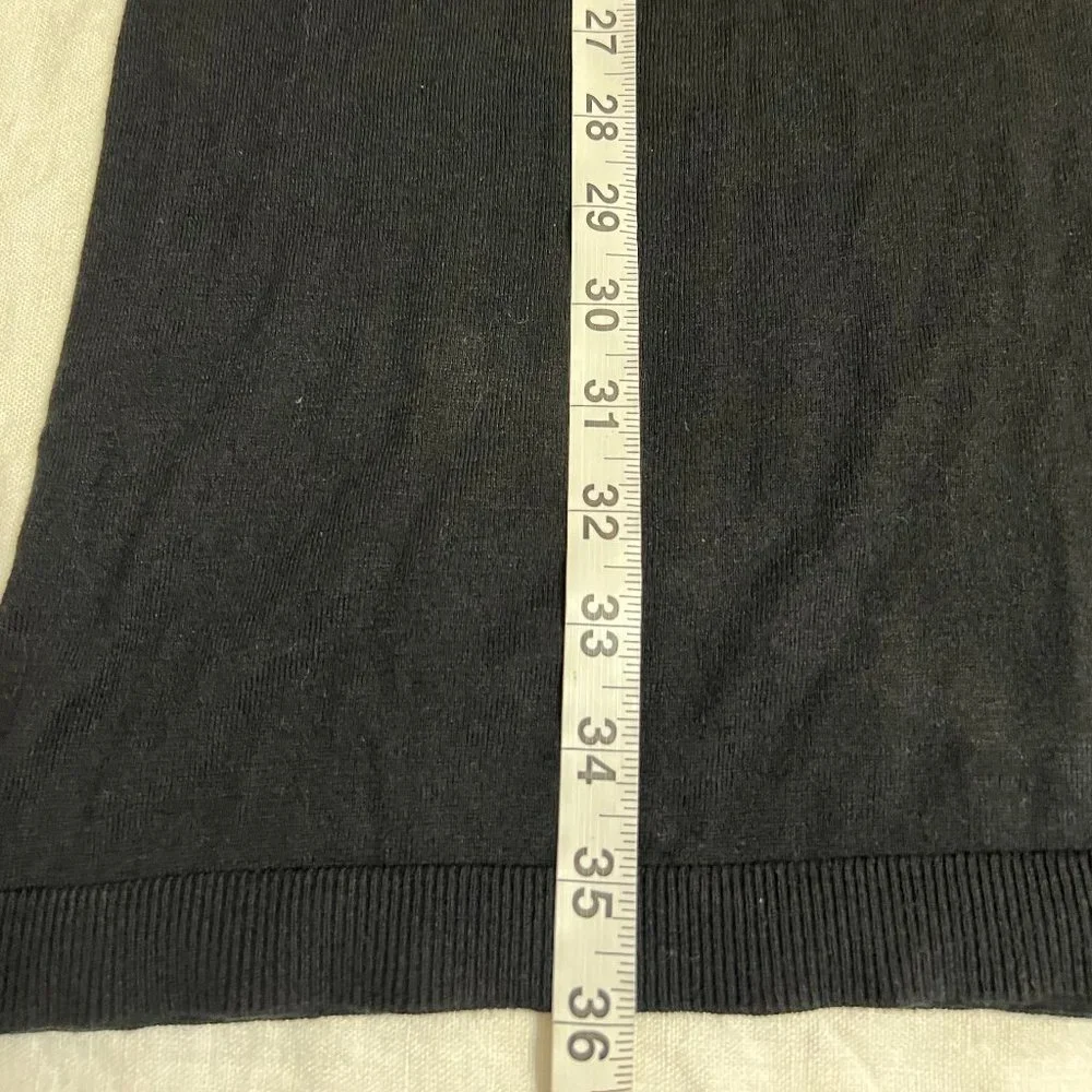 Lauren Ralph Lauren Women's Black Cardigan Dress Long Sleeve Ruffle Size M - Picture 9 of 9